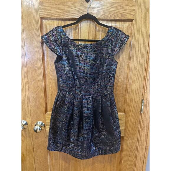 Minkpink Women's Sparkly Black Dress Med Mini Formal Cocktail Party Prom Dance - Picture 1 of 10